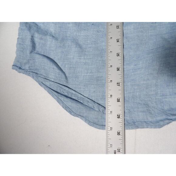 Tommy Bahama XXL Mens Shirt Linen Blue Striped Button Up Casual Vacay Long Sleev - Picture 9 of 13